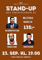 Carsten Bang, Nicolaj Lange og Valdemar Pustelnik - Stand-up med Comedyklubben.dk